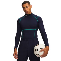 Moška majica Under Armour CG Elite Comp Mock Midnight Navy/Geode Green/Reflective M