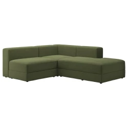 JÄTTEBO Mod.ugaona sofa, 2,5 sed i lenjivac, desno/Samsala tamnožuta-zelena