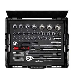 Wiha 44685 set gedora i bitova, 1/4 i 1/2, 60 delova, u L-Boxxu