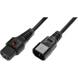MicroConnect Podaljšek MicroConnect C13 IEC Lock na moški C14 4m črne barve