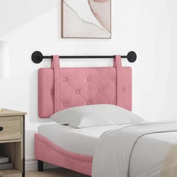 Vidaxl Viseče vzglavje postelje Roza Žamet