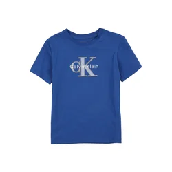 Calvin Klein Jeans Majica modra/golobje modra/bela