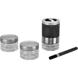 Salt grinder with accessories, 7 pieces, Maestro, Graphite - Peugeot