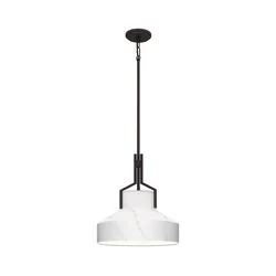 Quoizel QZ-BRECKEN-2P-OZ-ABG - Luster BRECKEN 2xE27, maks. 60 W, 230 V, crna sa dekorom mramora