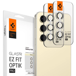 Spigen Glass tR EZ Fit Optik Pro 2 Pack, yellow - Samsung Galaxy S24 (AGL07444)