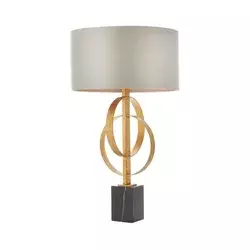 Endon 95213 - Stona lampa 1xE27/10W/230V siva/mesing/crna