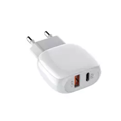 Kucni punjac LDNIO A2313C USB 3.0 FAST CHARGING 18W + Lightning kabel beli