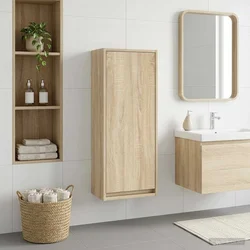Umivaonik s policom za zid Hrast sonoma 35 x 20 x 81 cm