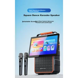 Huabao Bluetooth karaoke zvučnik sa 2 mikrofona A52 Pro, 64GB, Crni