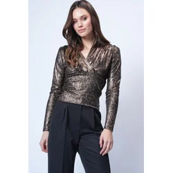 Trend Alaçati Stili Majica umbra / temno rjava