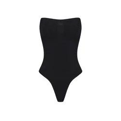 cfab Oblikovanje postave Trägerloser Bodysuit Sculpting Shapewear mit String črna