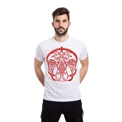 011Shop Muška majica kratkih rukava Nemanjićki Grb Premijum, Bela