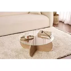 Nordure Klub sto Aeris, 75x35x75 cm, Boje hrasta