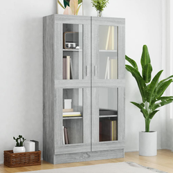 Den Vitrina siva sonoma 82,5x30,5x150 cm konstruiran les