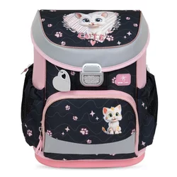 Belmil Školski ranac za devojčice Cute Kitten New 405-33, Crno-roze