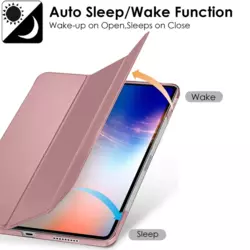 Maska na preklop Tablet Stripes za Samsung Tab S9/ X710/ S9 FE/ X510/ S10 FE/ X520 roze