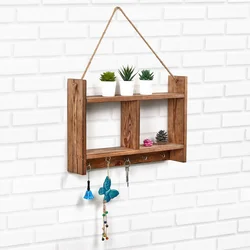 Aberto Design Kuhinjska polica Spice Rack, 50x10x35cm, Braon