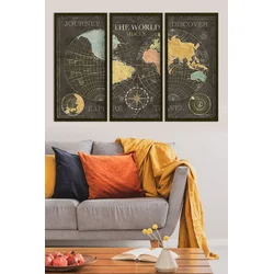 WALLXPERT Dekorativna uramljena MDF slika (3 komada) Artsmdfdkset11