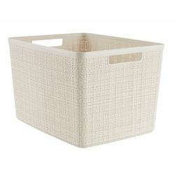 Basket JUTE 20L plastic off-white