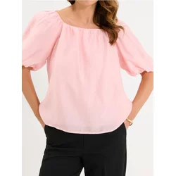 Sinsay - Bluza od lyocela - pastelno roze