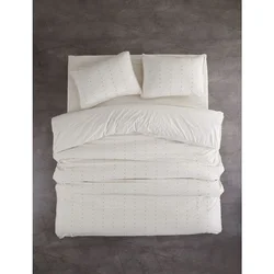 Encorte Cream Crni Ranforce Set Posteljine