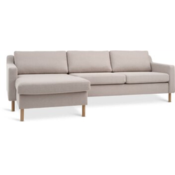Sofa HELLERUP chaise longue beige