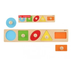 Teddies Sestavljanka 5 kosov lesenih geometrijskih oblik za najmlajše