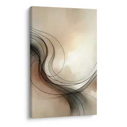 Slika elegantne linije v oblakih - 80x120