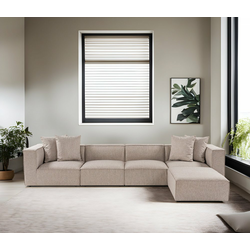 ATELIER DEL SOFA Ugaona garnitura Sora (L1 O1 O1 1R POUFFE ) Sand Beige
