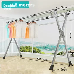 Annafu Stalak za veš, 1.6m, Srebrne boje