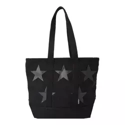 CONVERSE Nakupovalna torba CAU CANVAS FIVE STAR  siva / črna