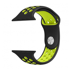 Apple Watch Sport Silicone Strap black green M/L 42/44/45mm