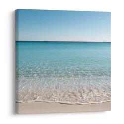 Slika nežni valovi na plaži - 70x70