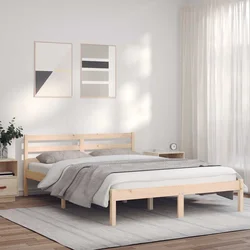 vidaXL Konstrukcija postelje Naravna 208,5 x 157,5 x 69,5 cm
