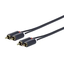 Vivolink PRORCARCA12 avdio kabel 12 m 2 x RCA črne barve