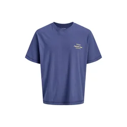 JACK & JONES Majica Norrebro modra/rumena
