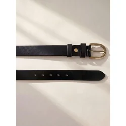 ARMIE Pas The Cooper Leather Belt črna