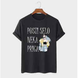 MAFIMI Ženska majica Neka prica selo, Crna