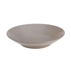 shumee Globok krožnik iz gline bež barve 21 cm