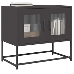 TV ormarić crni 68x39x60,5 cm hladno valjani čelik