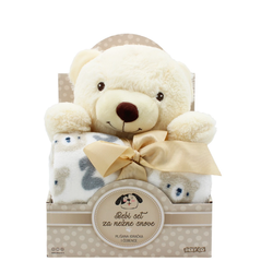 DEXY CO Set plišana igračka meda i ćebe Sweet dreams baby bež