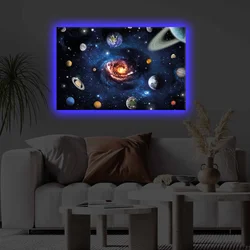 Wallity Slika na platnu sa LED osvetljenjem 45x70cm