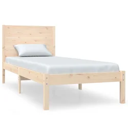 Vidaxl Posteljni okvir brez vzmetnice 90x200 cm trdna borovina
