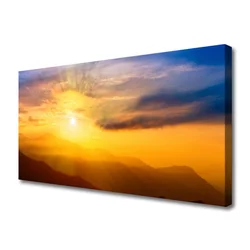 tulup.si Slika na platnu Mountain sun oblaki landscape 100x50 cm