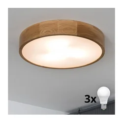 Brilagi - LED stropno svetlo CARVALHO 3xE27/60W/230V hrast preč. 47,5 cm
