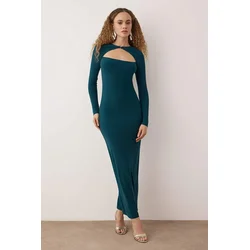 Trendyol Milla ženska haljina Tpraw25El00022, Emerald Green-Green