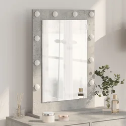 Ogledalo za Toalet Pravokutni Betonski sivi 70 x 50 x 18 cm