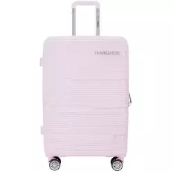 Kovček TRAVEL AND MORE Unbreakable - rose gold, srednji, trdi, 64 l