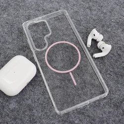 Maska za Samsung S25 Ultra Mag Case Clear Slim roze
