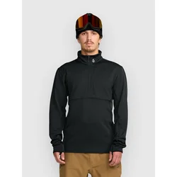 Volcom Gridlock Mock Neck moški pulover s kapuco black